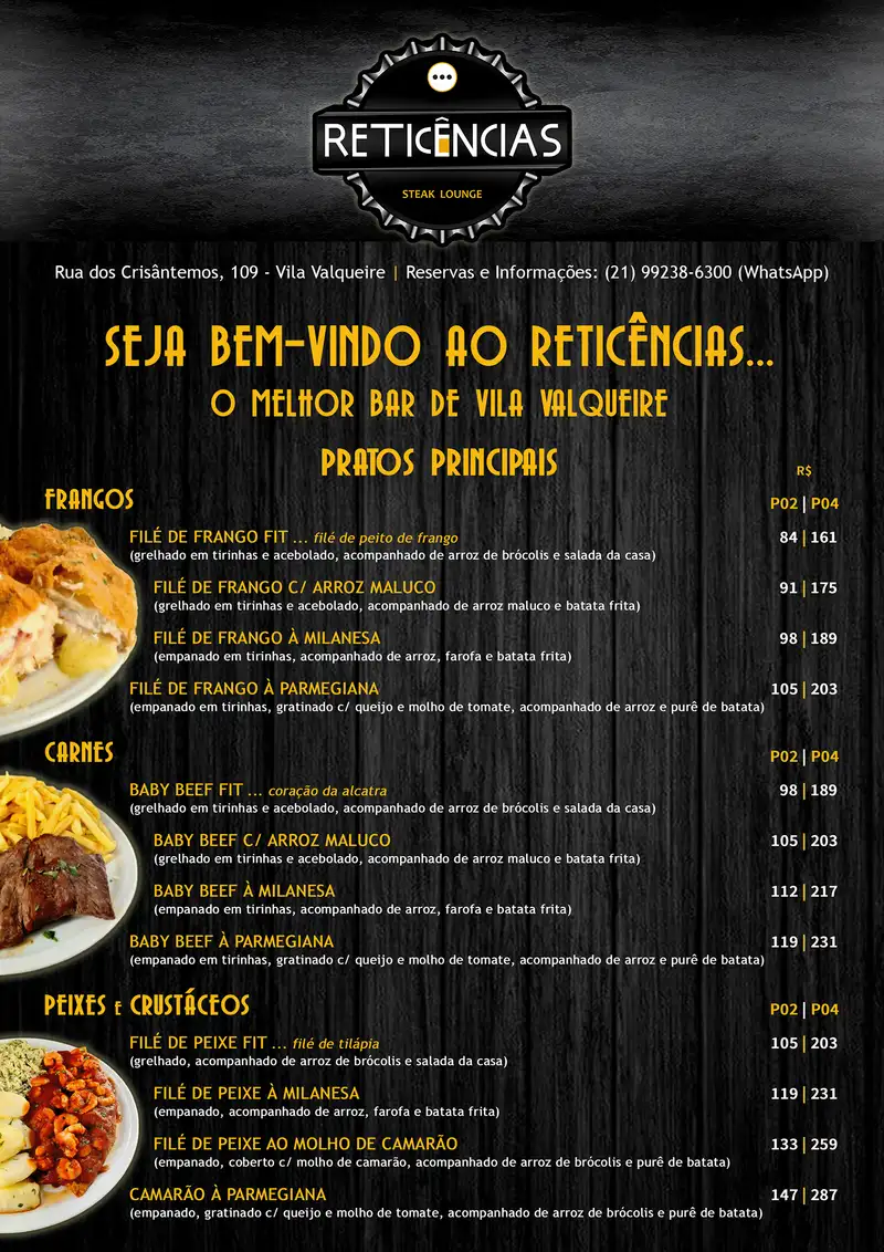 Cardápio de Almoço Reticências - Página 01